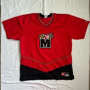 Vintage University of Maryland Terrapins Red and Black Shooting Shirt
